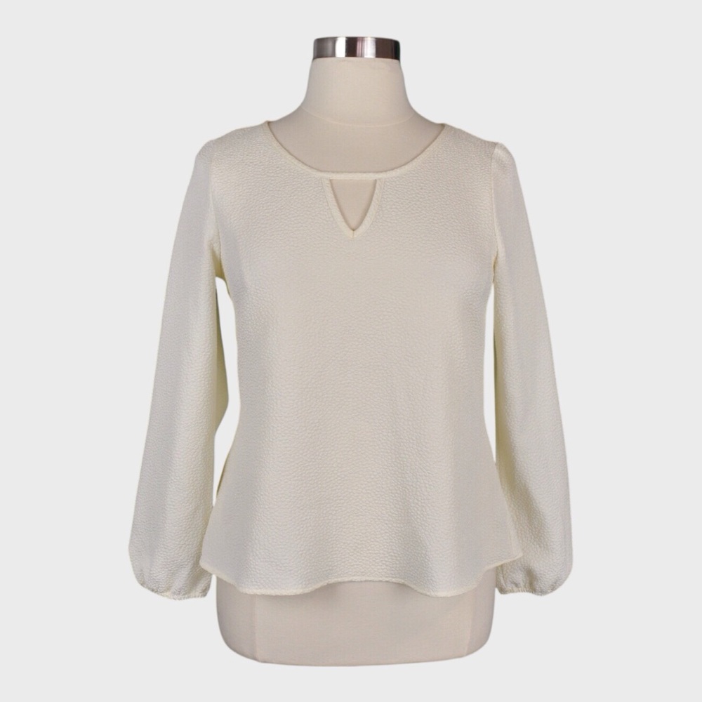 Xhilaration Keyhole Detail Textured Peplum Blouse